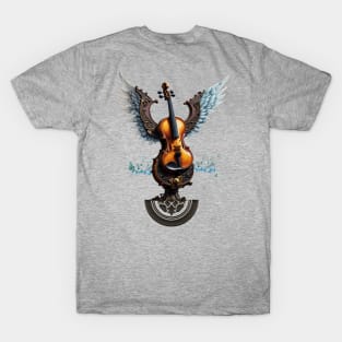 Wonderful elegant violin with wings. T-Shirt